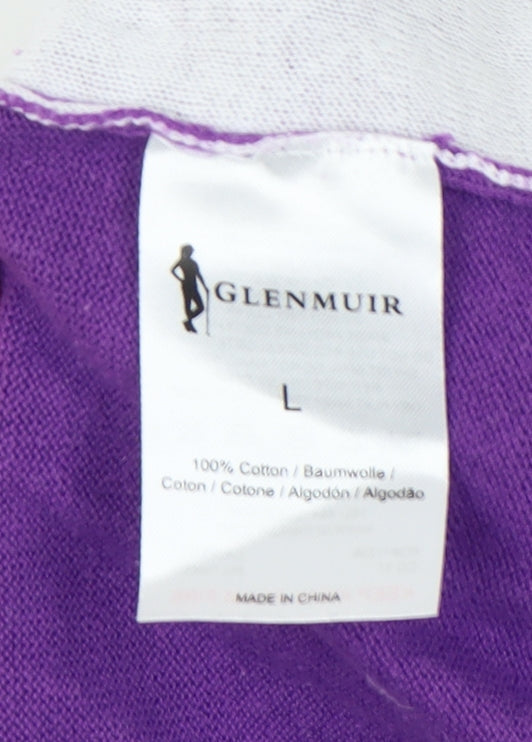 Glenmuir Women's Purple Vest Jumper, Size L, Full Zip