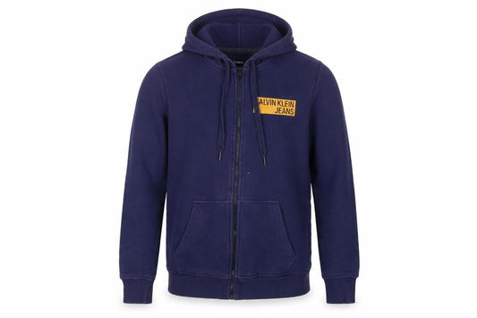 Mens UK S Regular Calvin Klein Blue Full Zip Hoodie