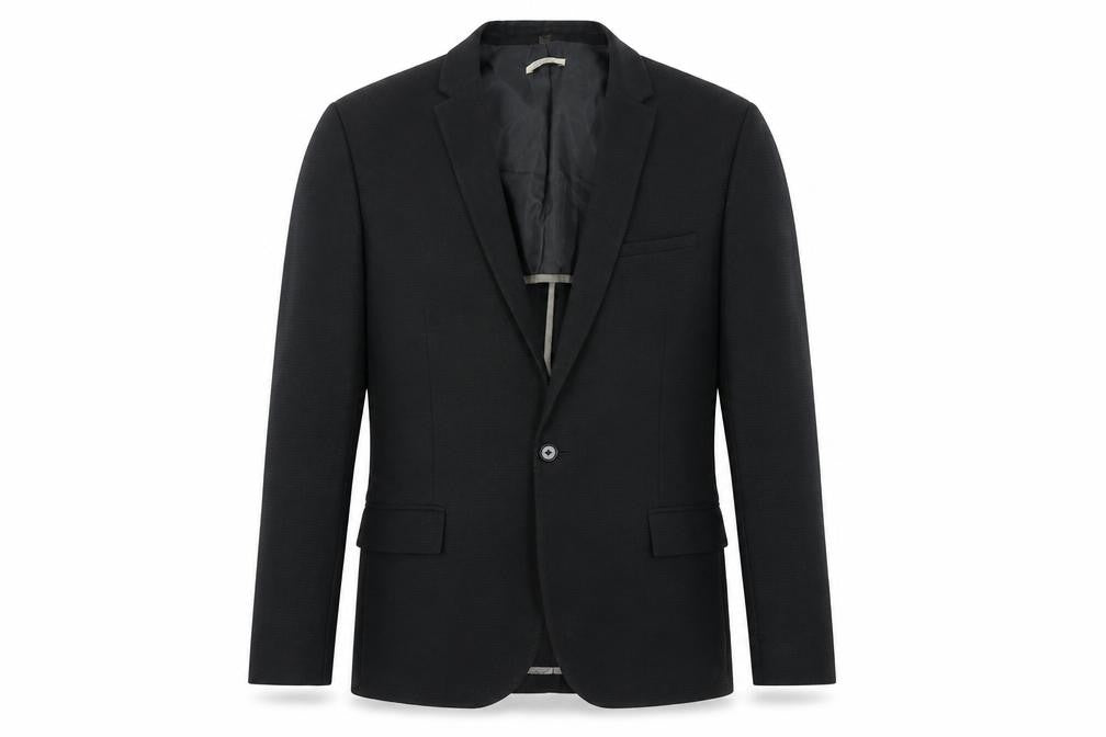 Mens N/A Chest Regular Calvin Klein Black One-Button Blazer