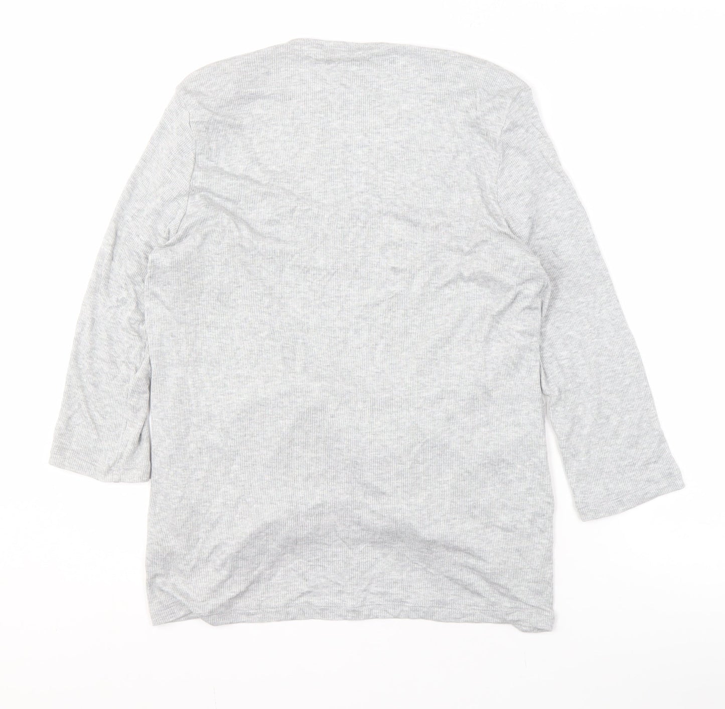 Marks & Spencer Women's Grey Cardigan, Size 16, Scoop Neck