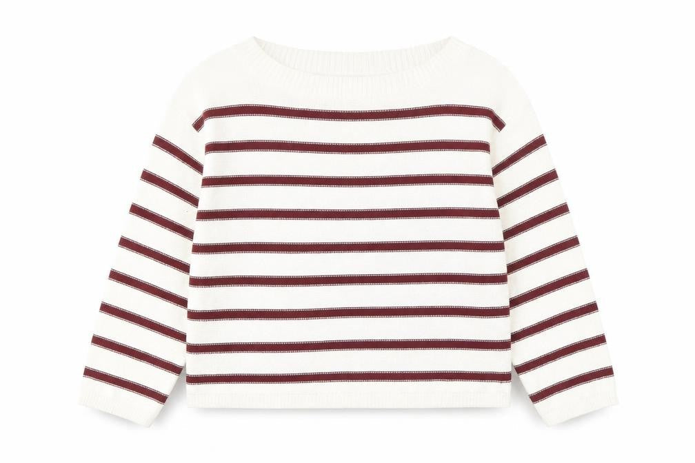 H&M Women's Red White Striped Pullover Jumper Size 12