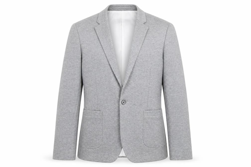 Front view of ASOS Grey Men’s Blazer, Single-Breasted, 38, Notch Lapel