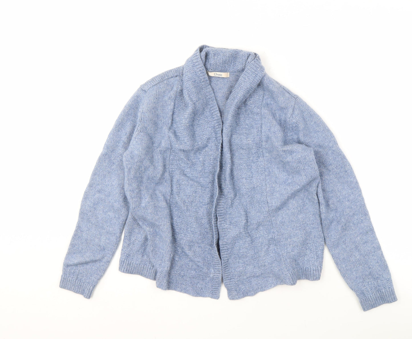 Marks and Spencer Women's Blue Open Front Cardigan, Size 12