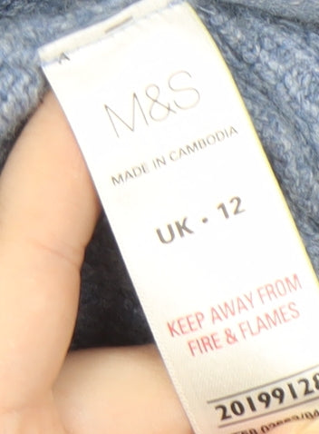 Marks and Spencer Women's Blue Open Front Cardigan, Size 12