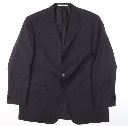 Féraud Men's Black Wool Blazer Jacket Size UK 48