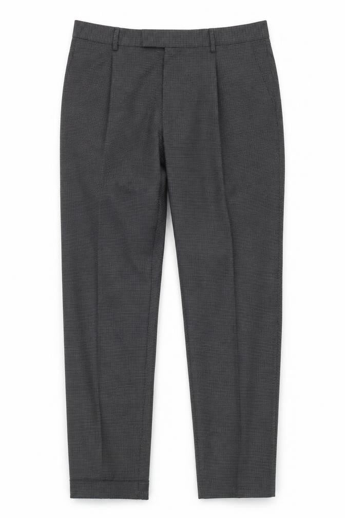 Marks and Spencer Men's Grey Check Trousers, 36 Regular