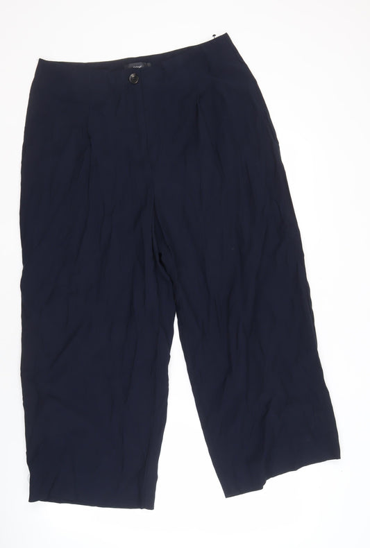 Next Women's Blue Wide-Leg Trousers Size 16