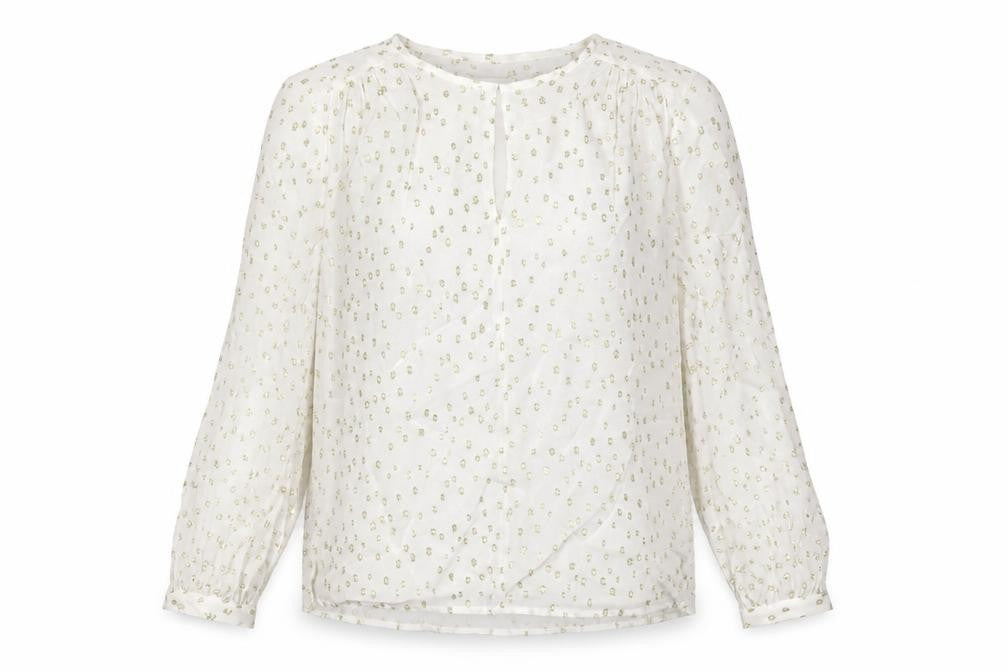 Womens UK Size 10 Whistles Ivory Viscose Blend Blouse