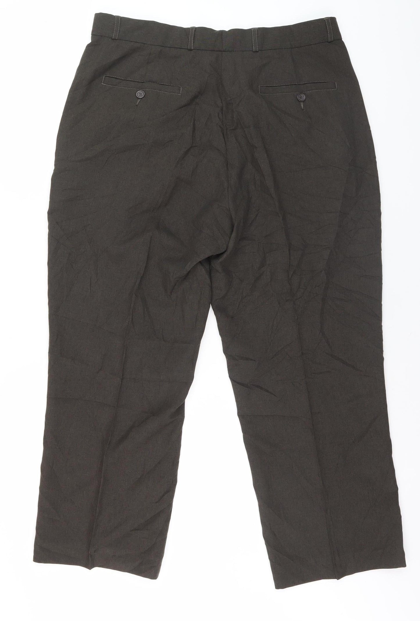 Cotton Traders Men's Black Trousers, Size 34, Regular Fit