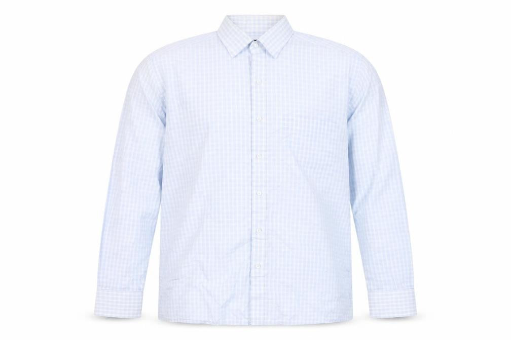Perri Alley Men's Blue 16.5 Checkered Shirt