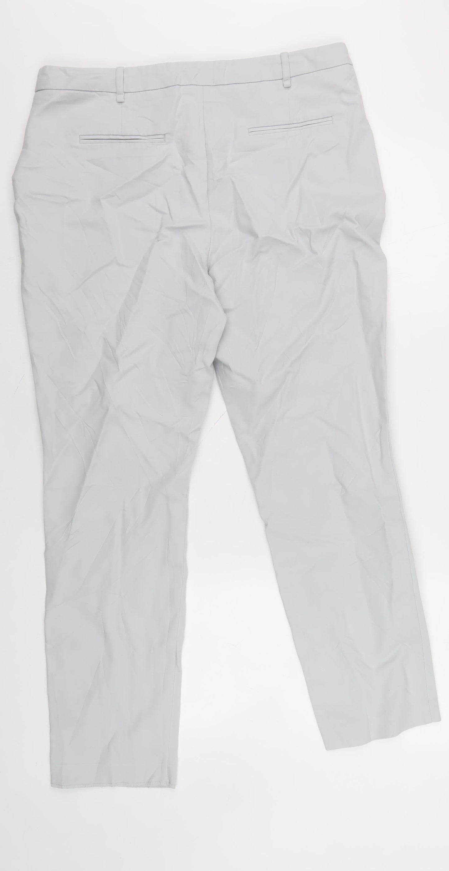 Gallery Women's Grey Trousers Size 14 Regular Fit