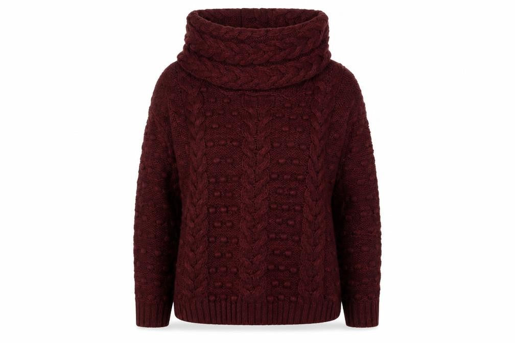 Marks and Spencer Women's Red Cowl Neck Pullover Jumper Size 12