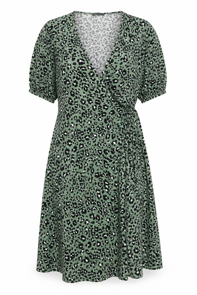 Marks and Spencer Women’s Green Animal Print Wrap Dress