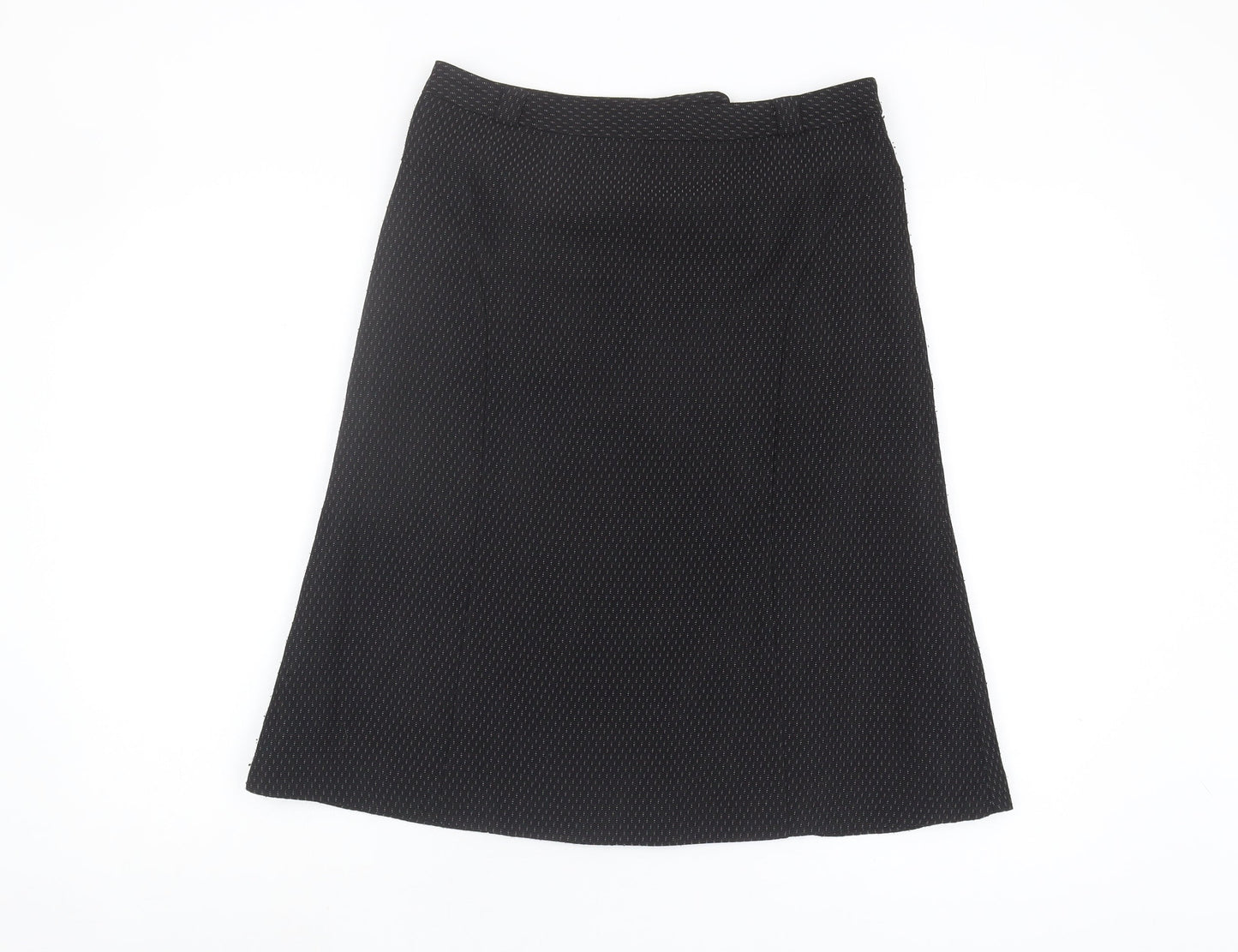 Next Women's Black A-Line Midi Skirt Size 10