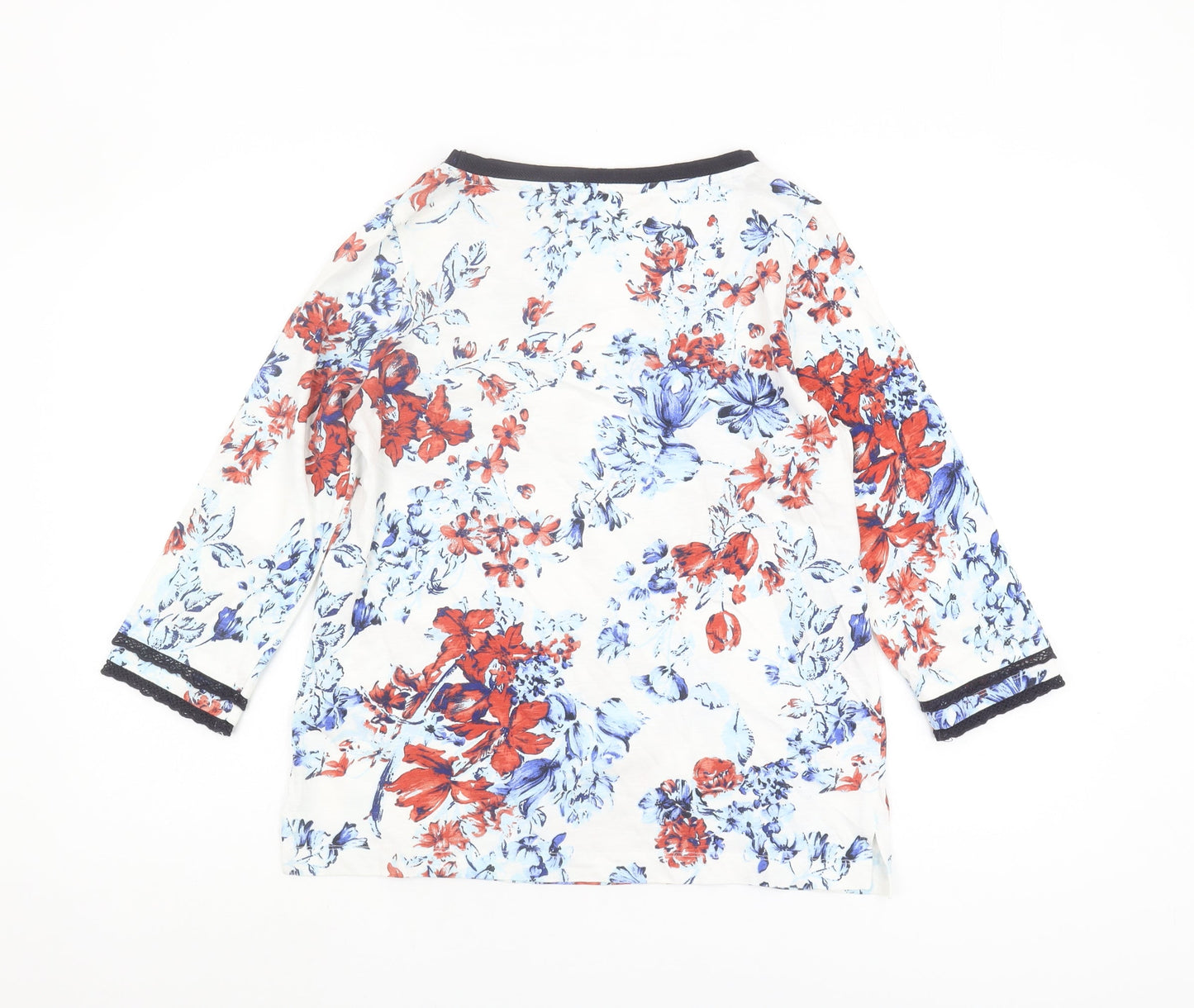 Marks and Spencer Women's Floral Cotton T-Shirt, Size 10