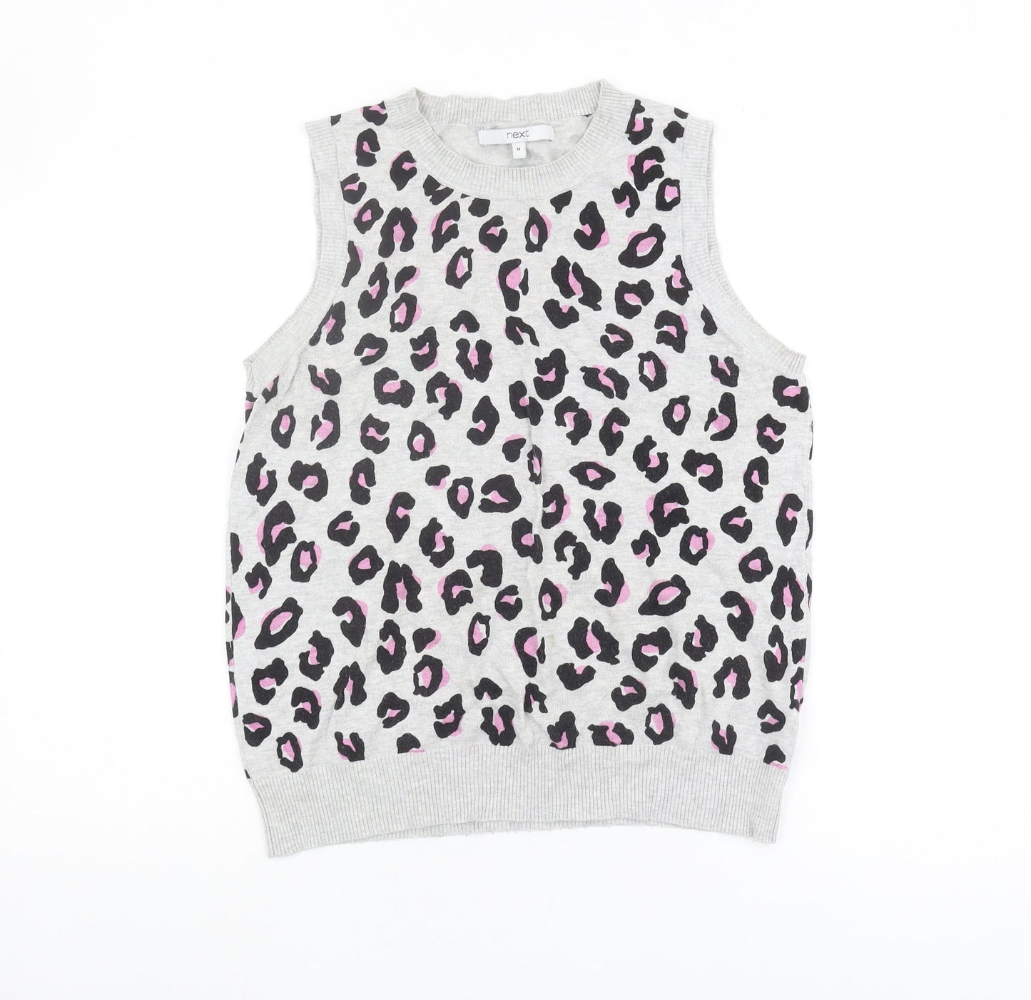 Next Women's Grey Animal Print Vest M