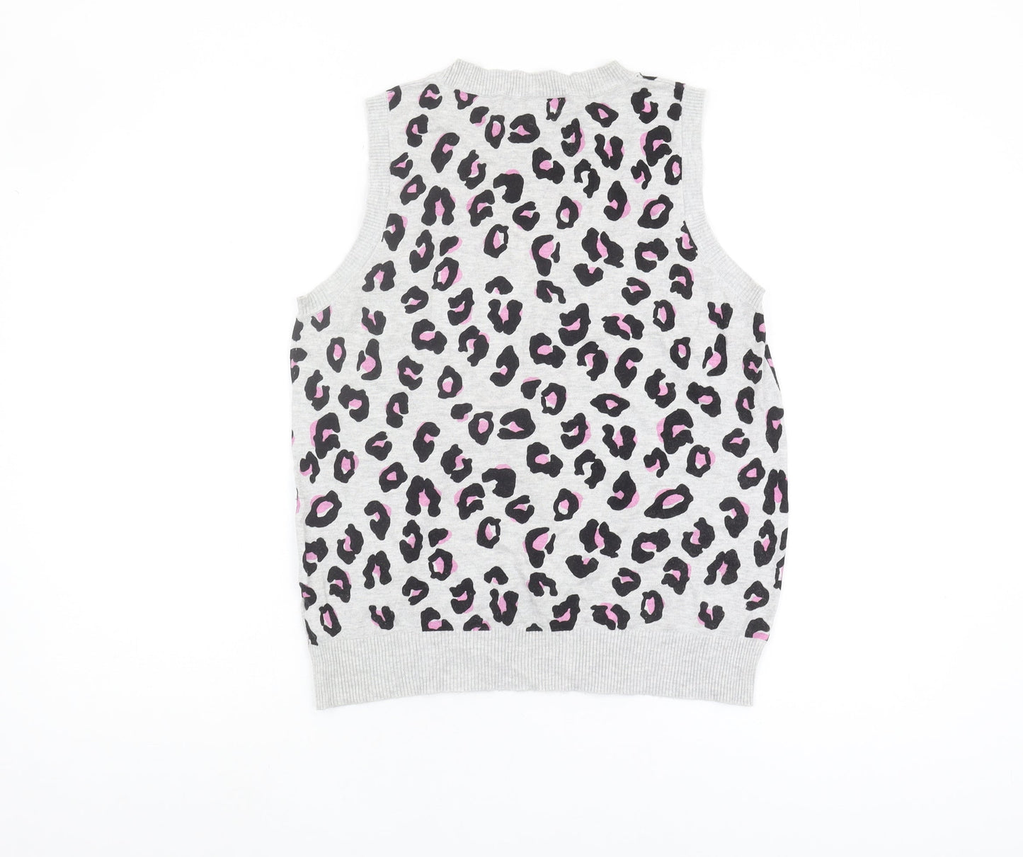 Next Women's Grey Animal Print Vest M