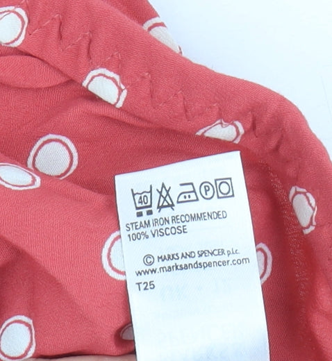 Marks and Spencer Women’s Red Polka Dot Midi Skirt