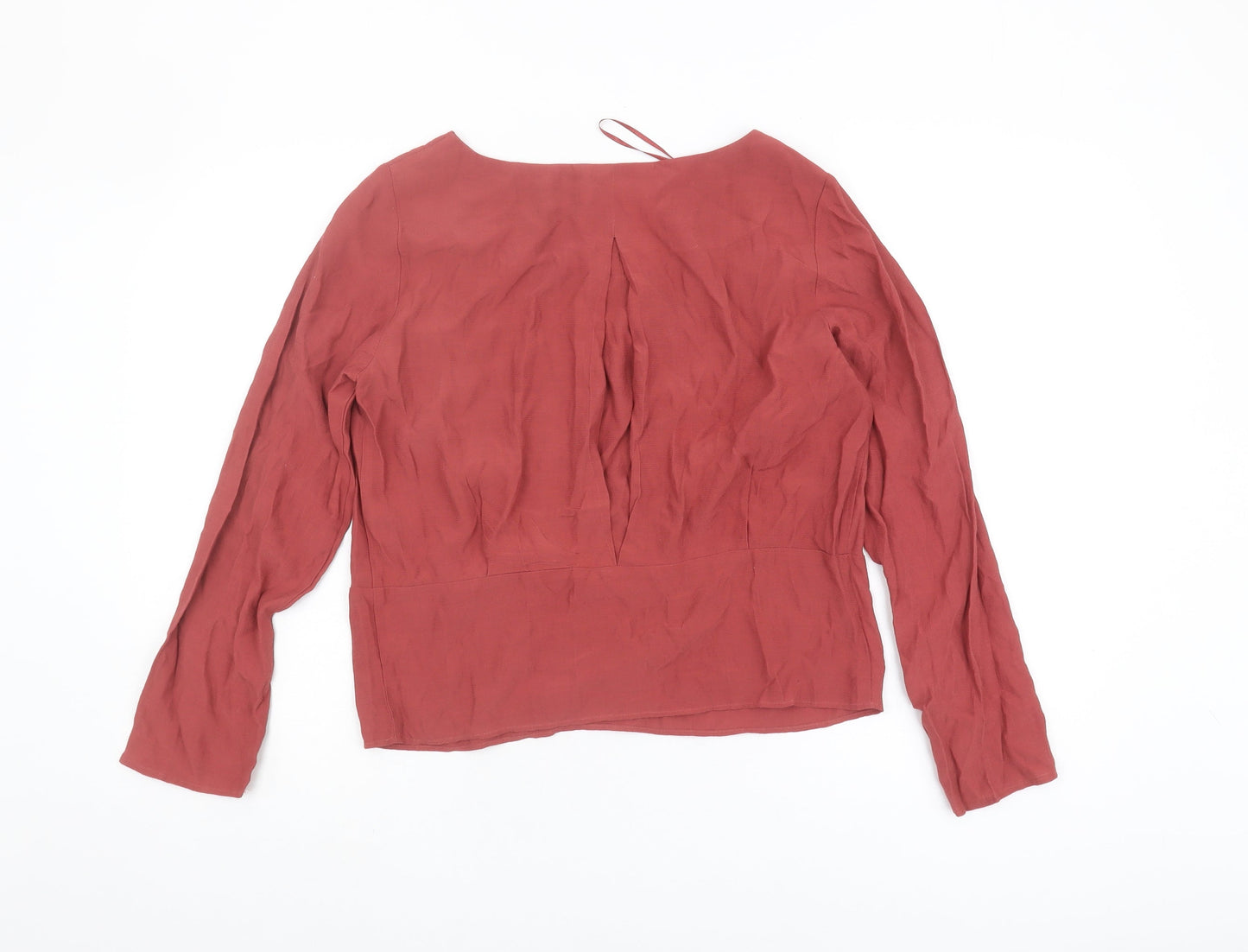 Marks and Spencer Women's Red Boat Neck Top Size 10
