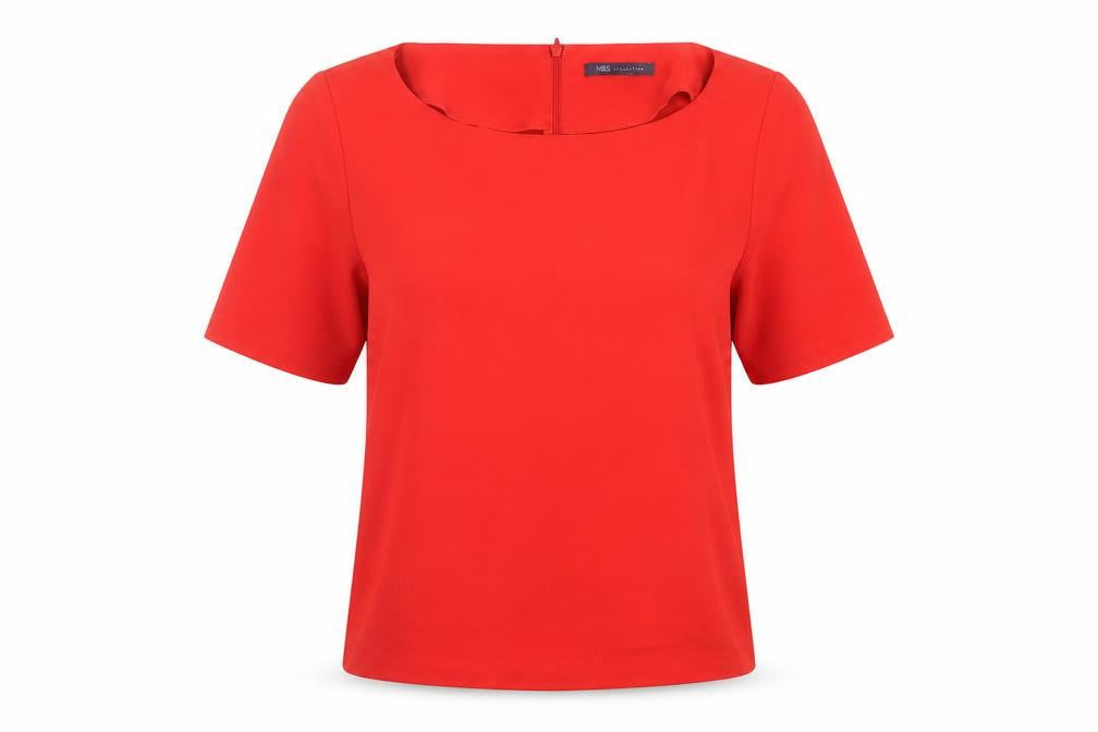 Marks and Spencer Red Women's Blouse Size 8