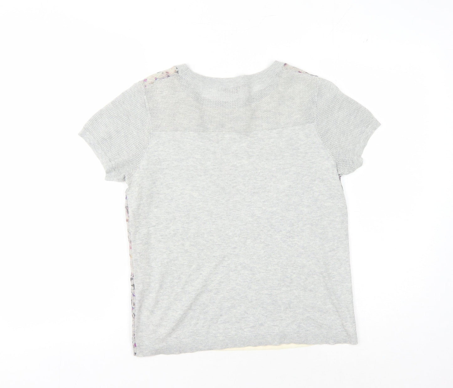 Jigsaw Women's Grey Floral T-Shirt, Size S