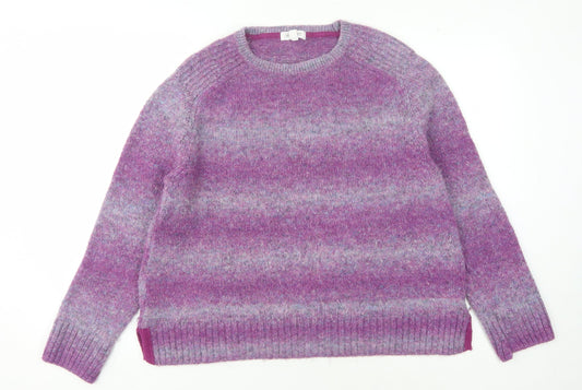 White Stuff Women's Purple Striped Jumper Size 18