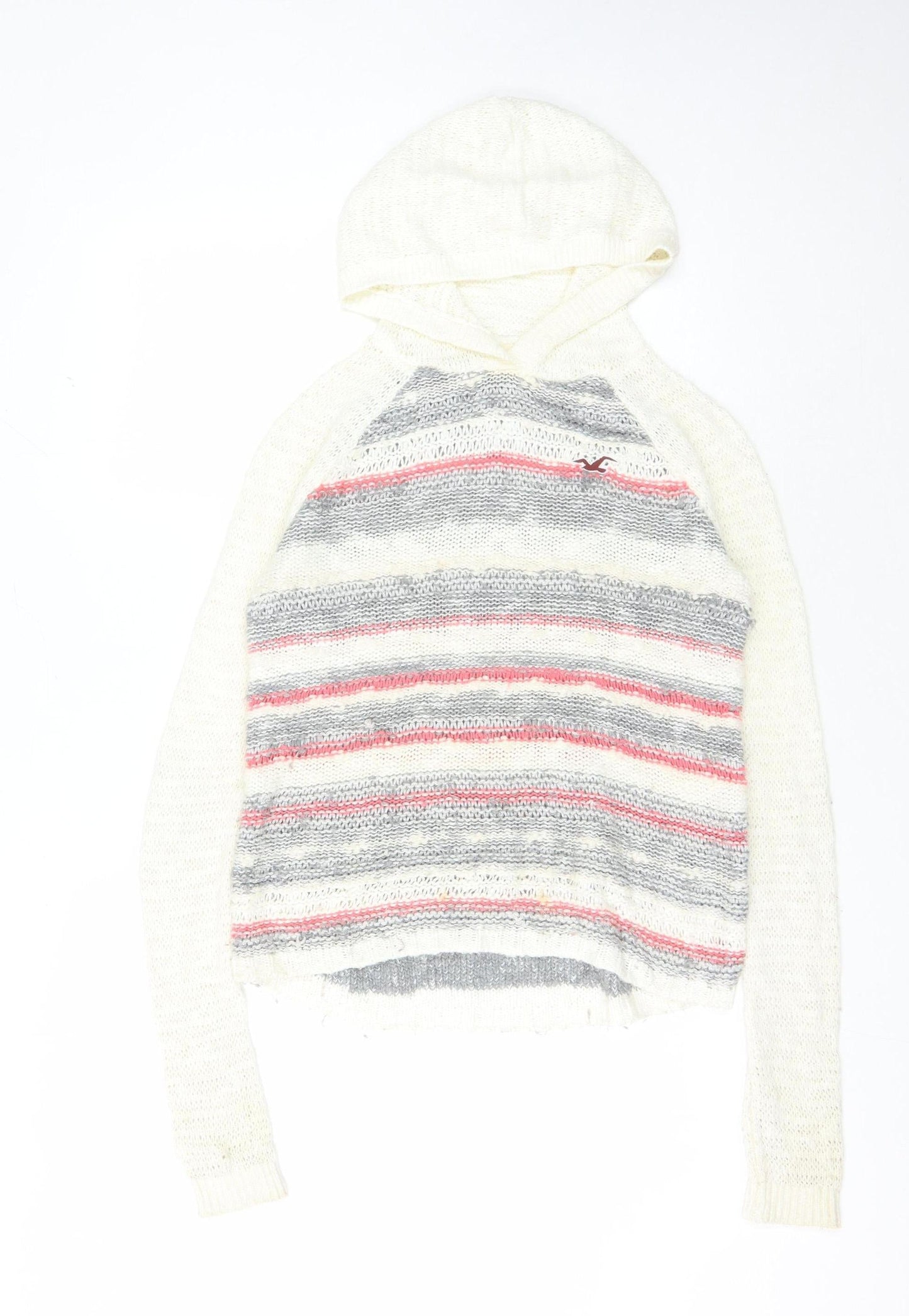 Hollister Women's Multicoloured Hooded Pullover Jumper XS
