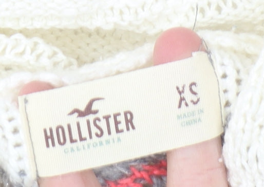 Hollister Women's Multicoloured Hooded Pullover Jumper XS