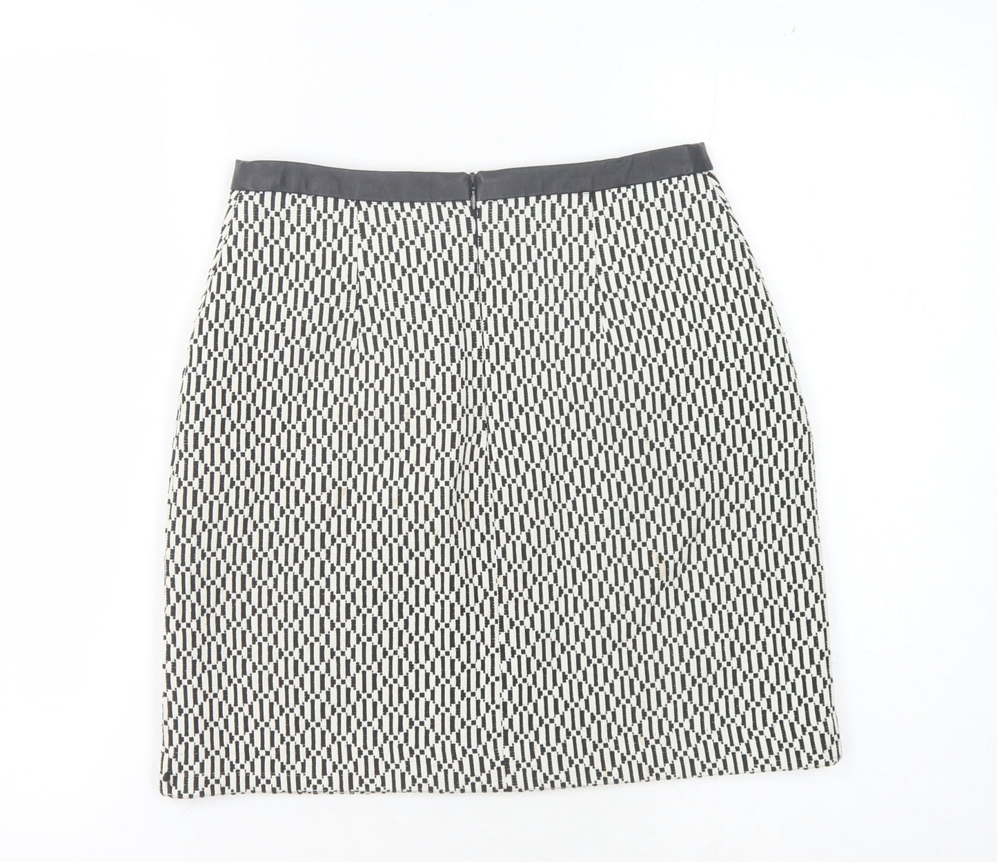 Oasis Women's Black Geometric Pencil Skirt Size 8