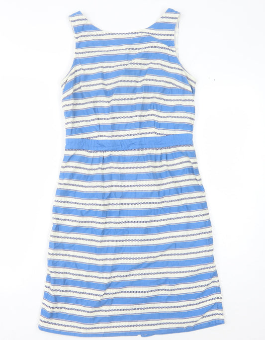 Boden Women Blue Striped Sleeveless Dress Size 10