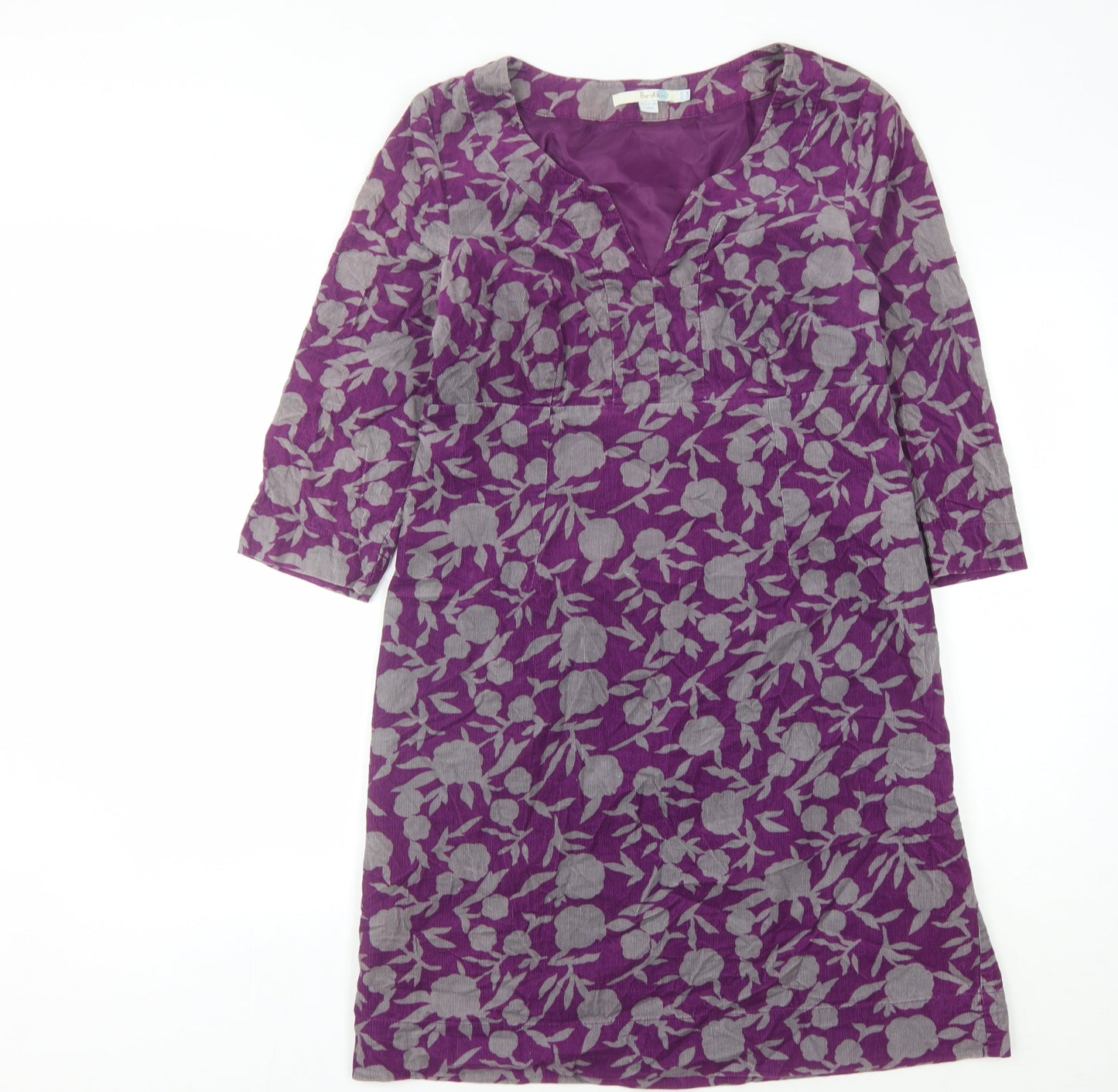 Boden Women's Purple Floral Cotton Dress Size 10