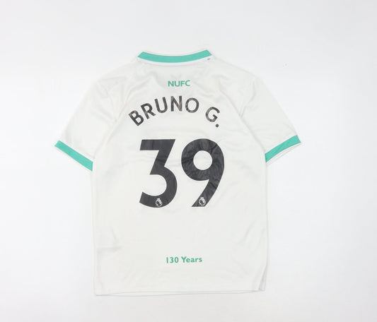 Castore Boys White Football Jersey - Size 24, Short Sleeve