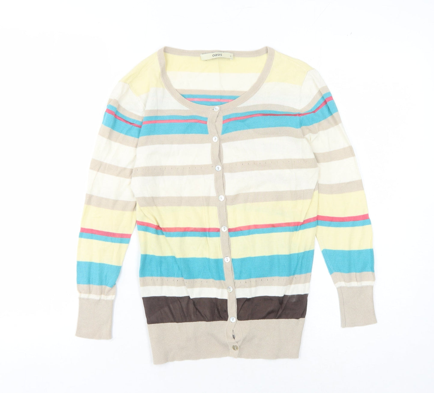 Oasis Women's Multicoloured Striped Cardigan S