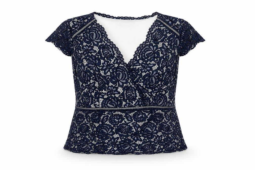 Womens UK Size 14 Jacques Vert Blue Cotton Blend Blouse