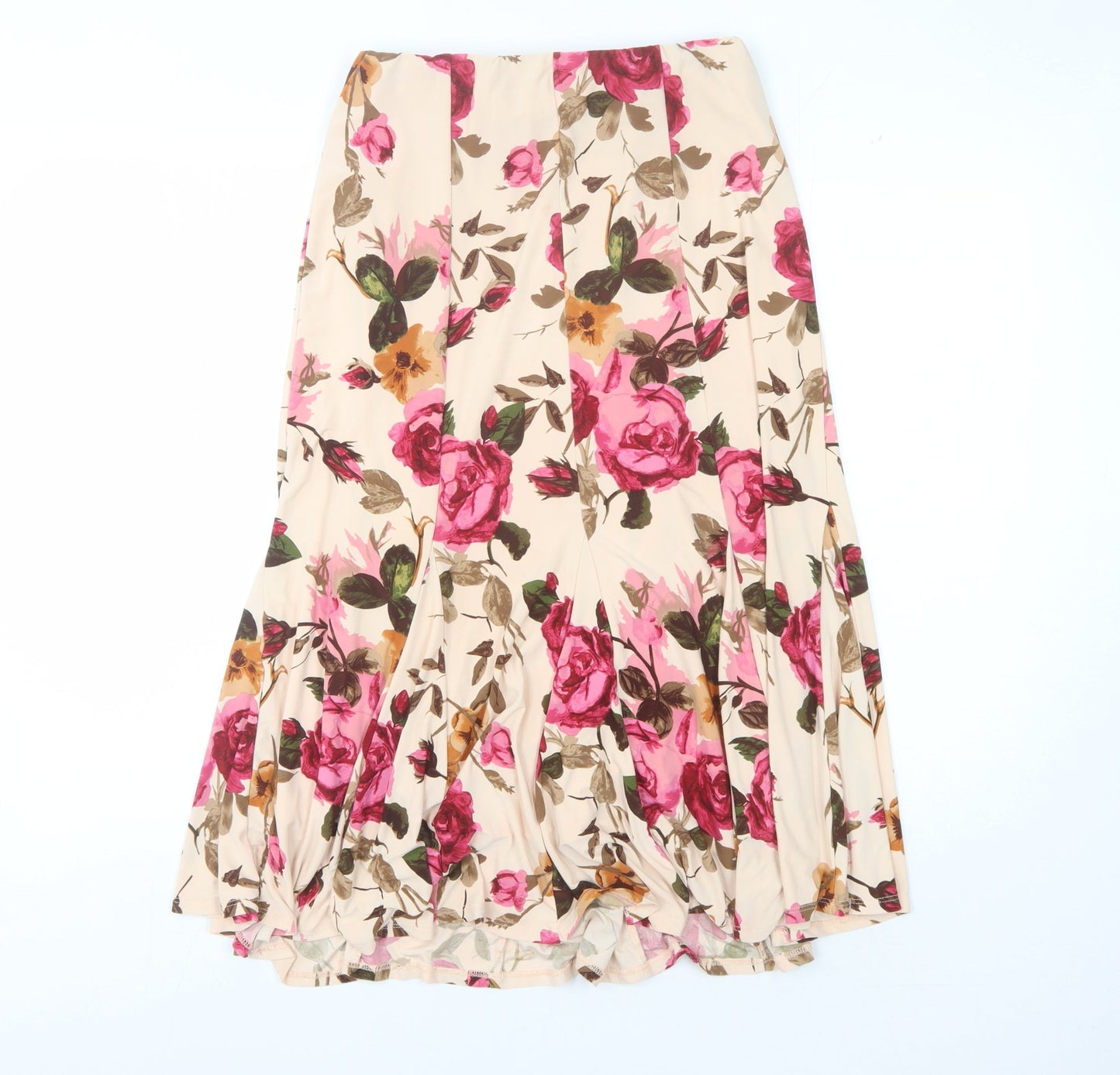 Women's Multicoloured Floral Long Skirt, Size S