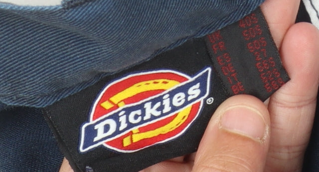 Dickies Men's Blue Cargo Trousers, Zip Accents 40S