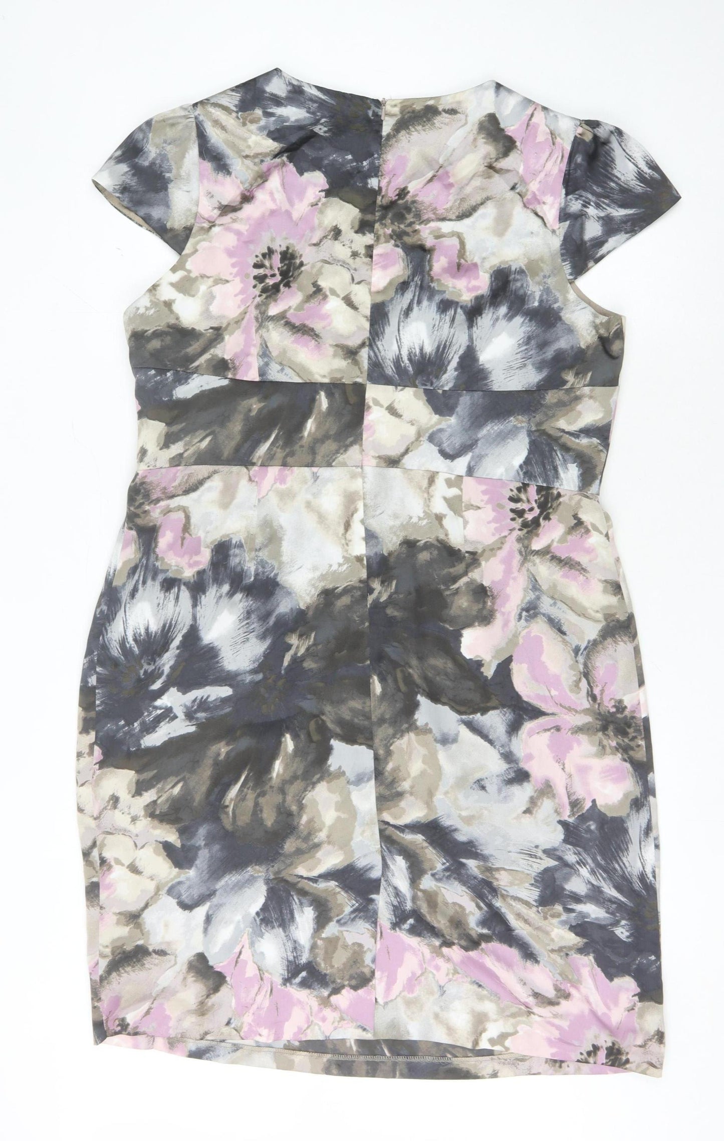 Rocha Multicoloured Floral Sheath Dress Sz 12