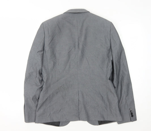 Burton Menswear Grey Slim Fit Suit Jacket 38R