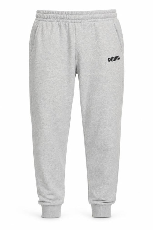 Front view of Puma Men's Grey Sweatpants L Size Casual Wear