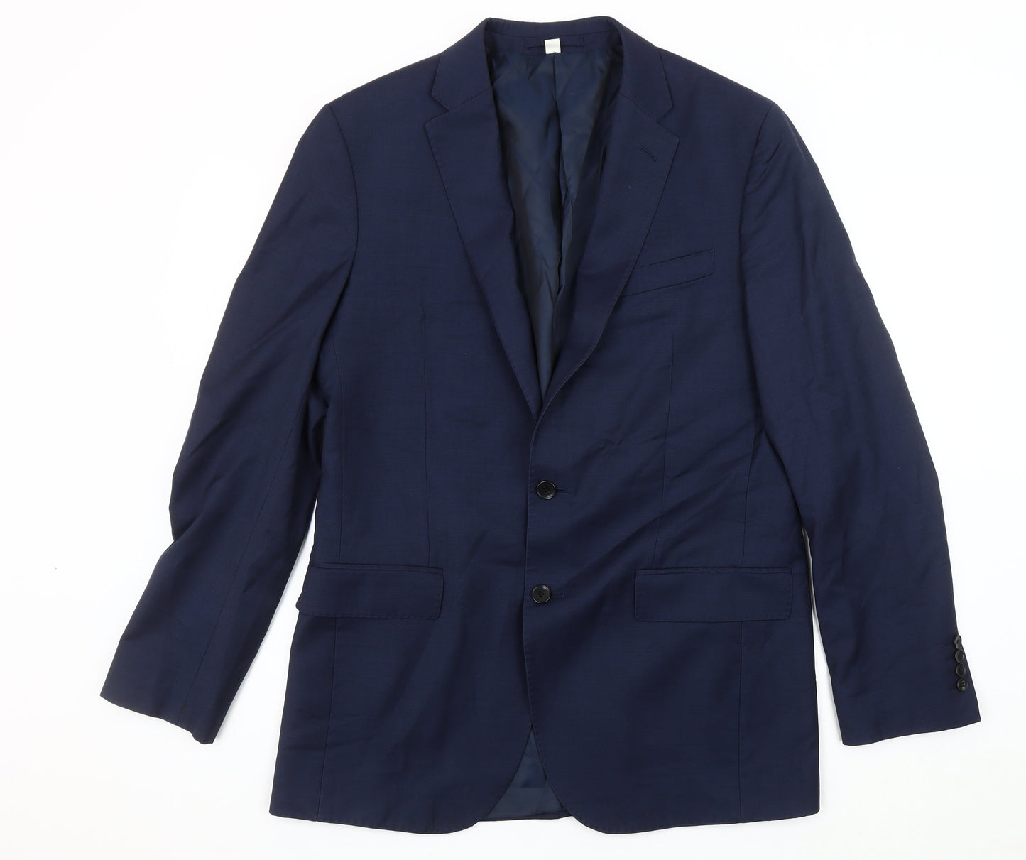 Marks and Spencer Men's Blue Wool Blazer, Size 40L