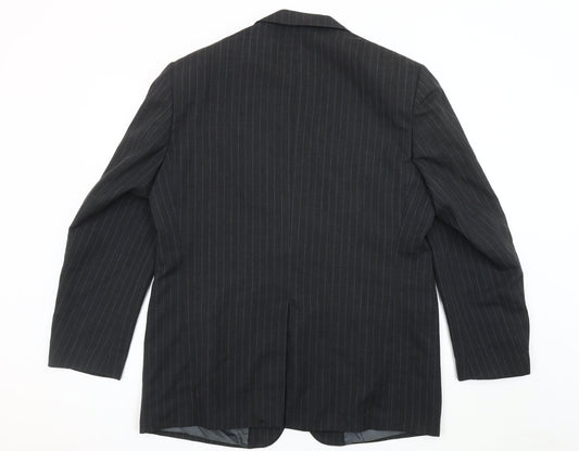 Marks and Spencer Men's Grey Striped Wool Blazer 42R