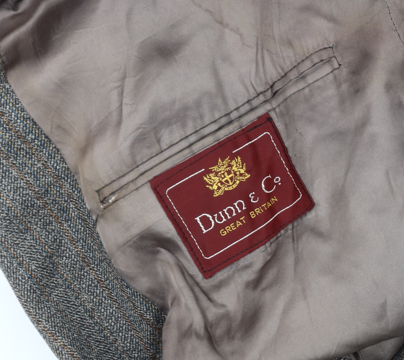 Dunn & Co. Men's Grey Tweed Blazer Jacket 42R