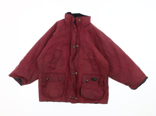 Oxford Blue Boys Red Cotton Jacket 7-8 Years
