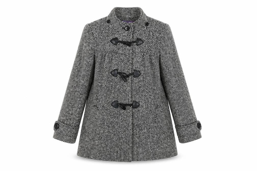 Autonomy Women's Grey Herringbone Duffel Coat Size 8
