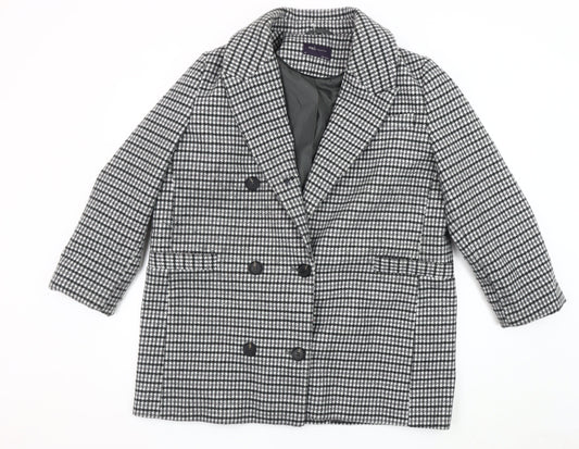 Marks and Spencer Women's Black Tweed Coat Size 16