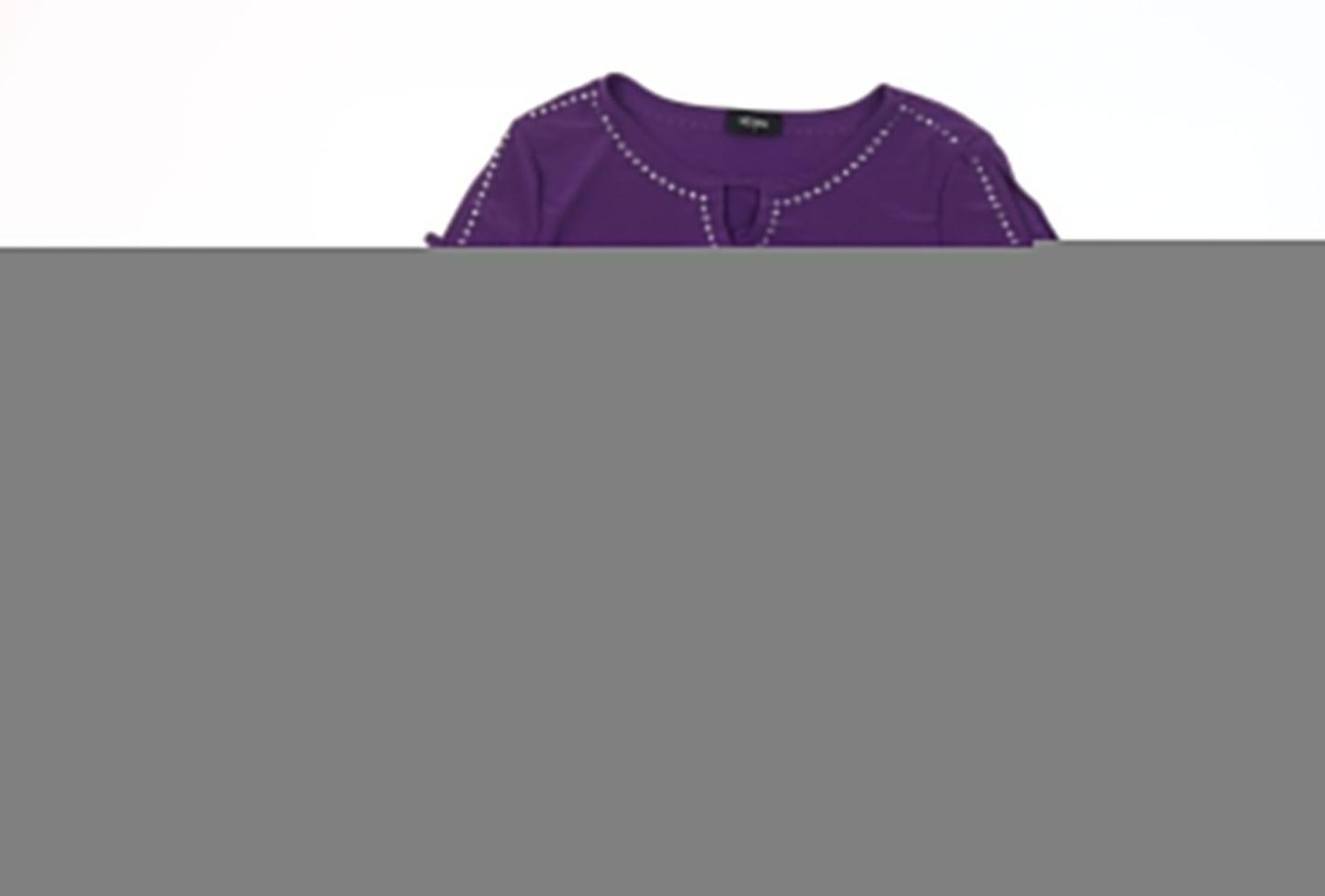Klass Women's Purple Studded Blouse, Size M