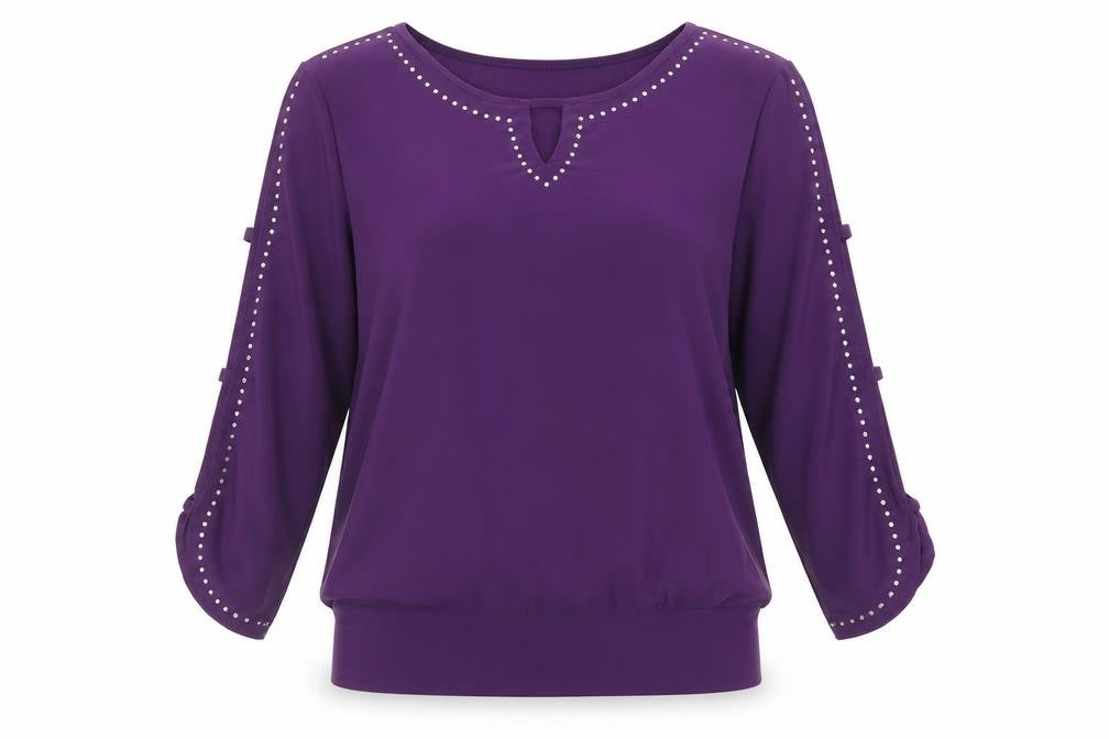 Womens UK Size M Klass Purple Polyester Blend Blouse