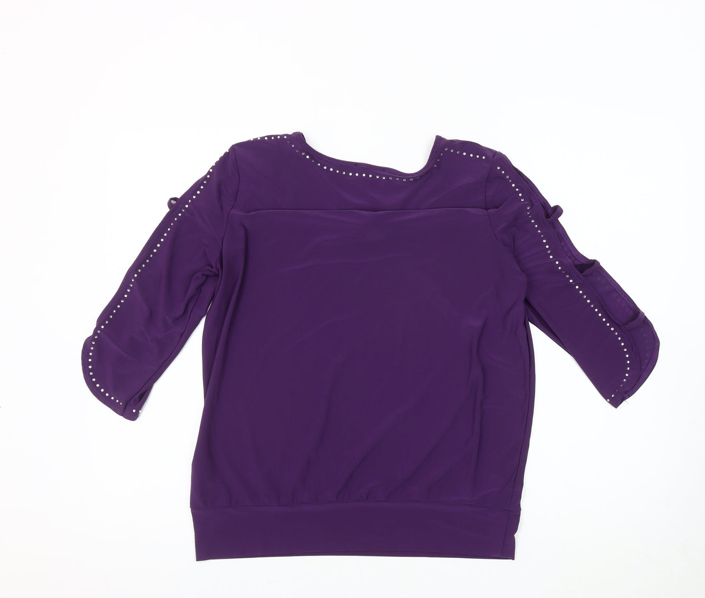 Klass Women's Purple Studded Blouse, Size M