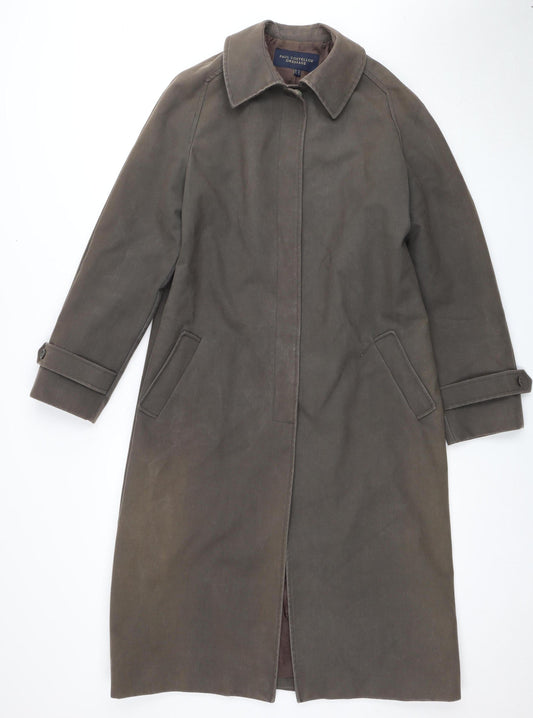 Paul Costelloe Women's Brown Long Overcoat Size 14