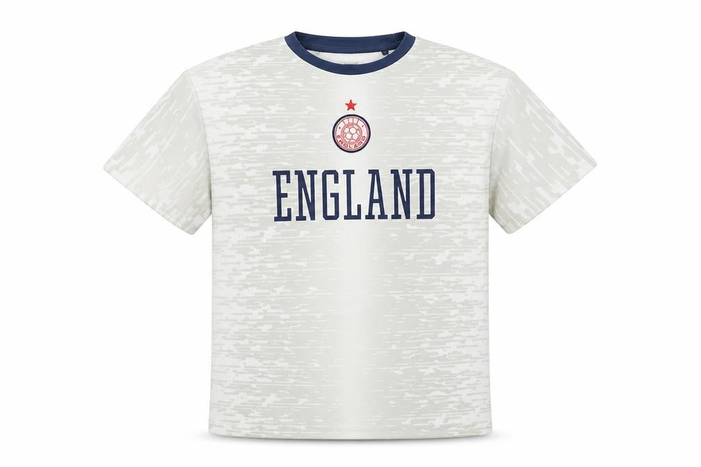 Front view of F&F boys’ white england football t-shirt - 9-10 years